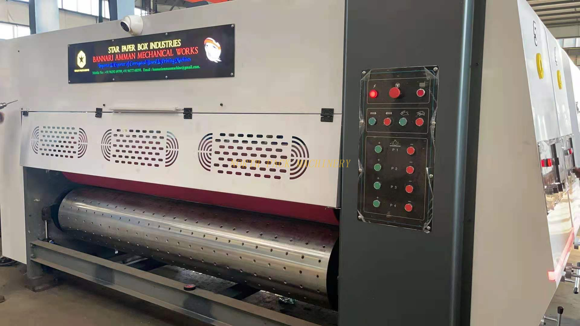 Carton Factory Use The Flexo Water Ink Printing Slotting Die Cutting Box Machine
