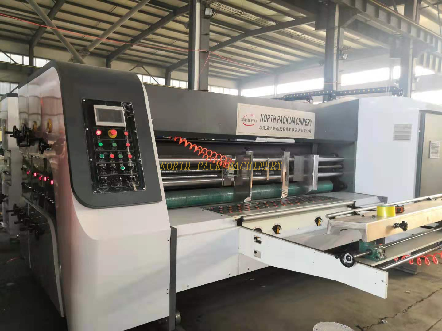 Corrugated Cardboard Flexo Water Ink Printing Slotting Die Cutting Carton Box Make Package Machine