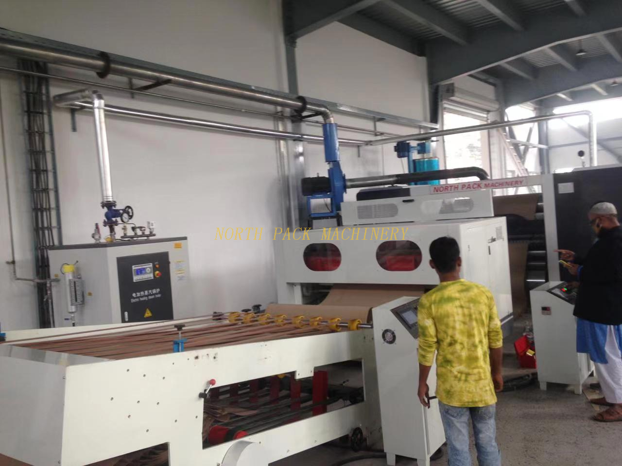 Corrugated Color Box 2 Layer Fluter Cardboard Make Automatic Single Facer Production Line